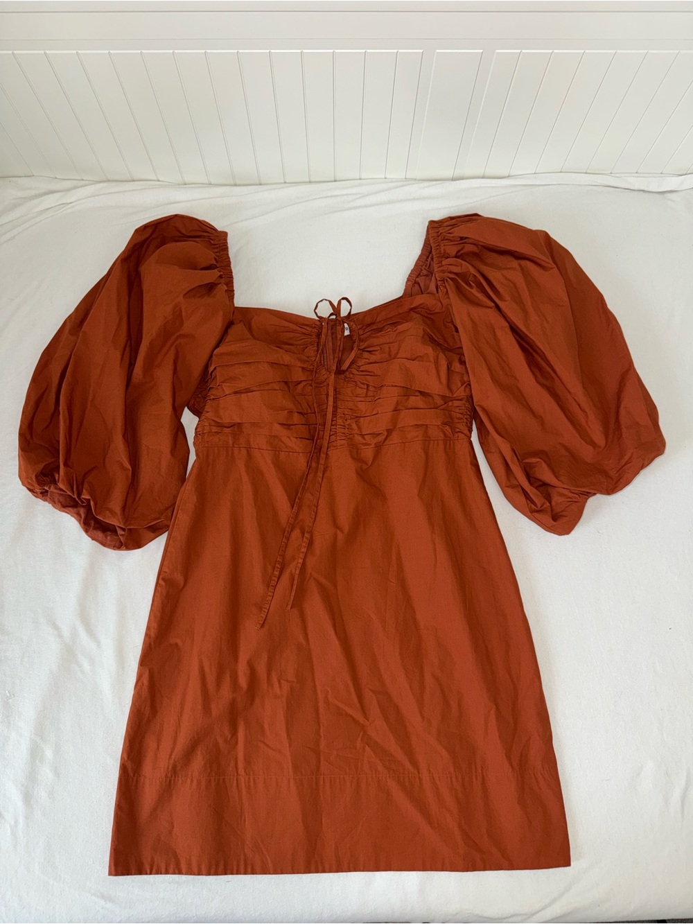 Rhode Leanne Puff Sleeve Mini Dress